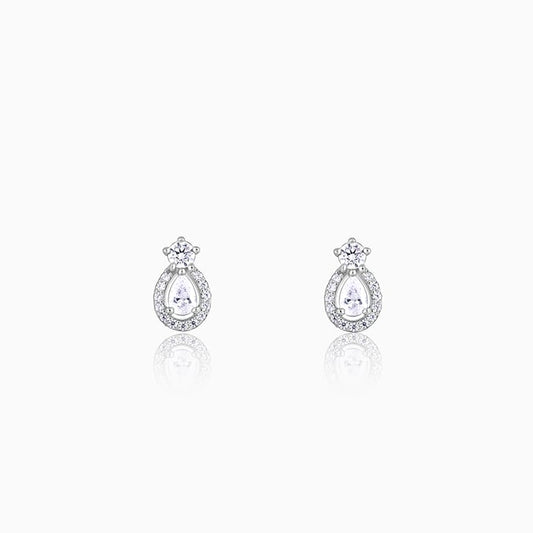 Silver Elegant Pear Drop Earrings