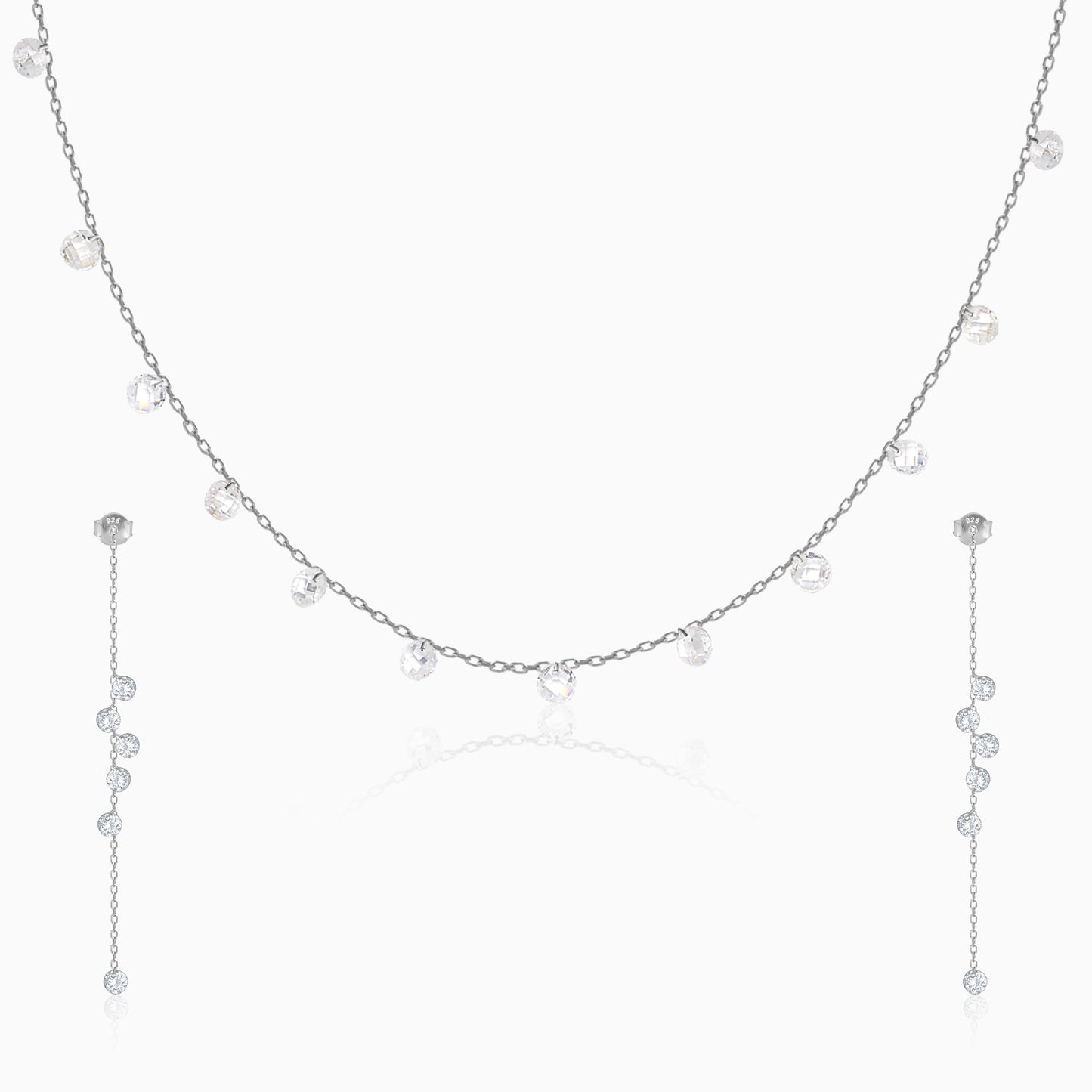 Silver Dangling Queen's Set