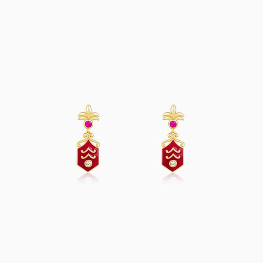 Golden Royal Dangling Earrings