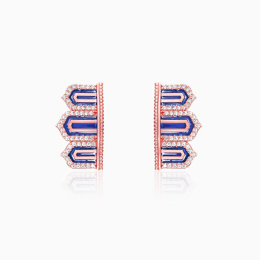 Rose Gold Gates to Taj Earrings