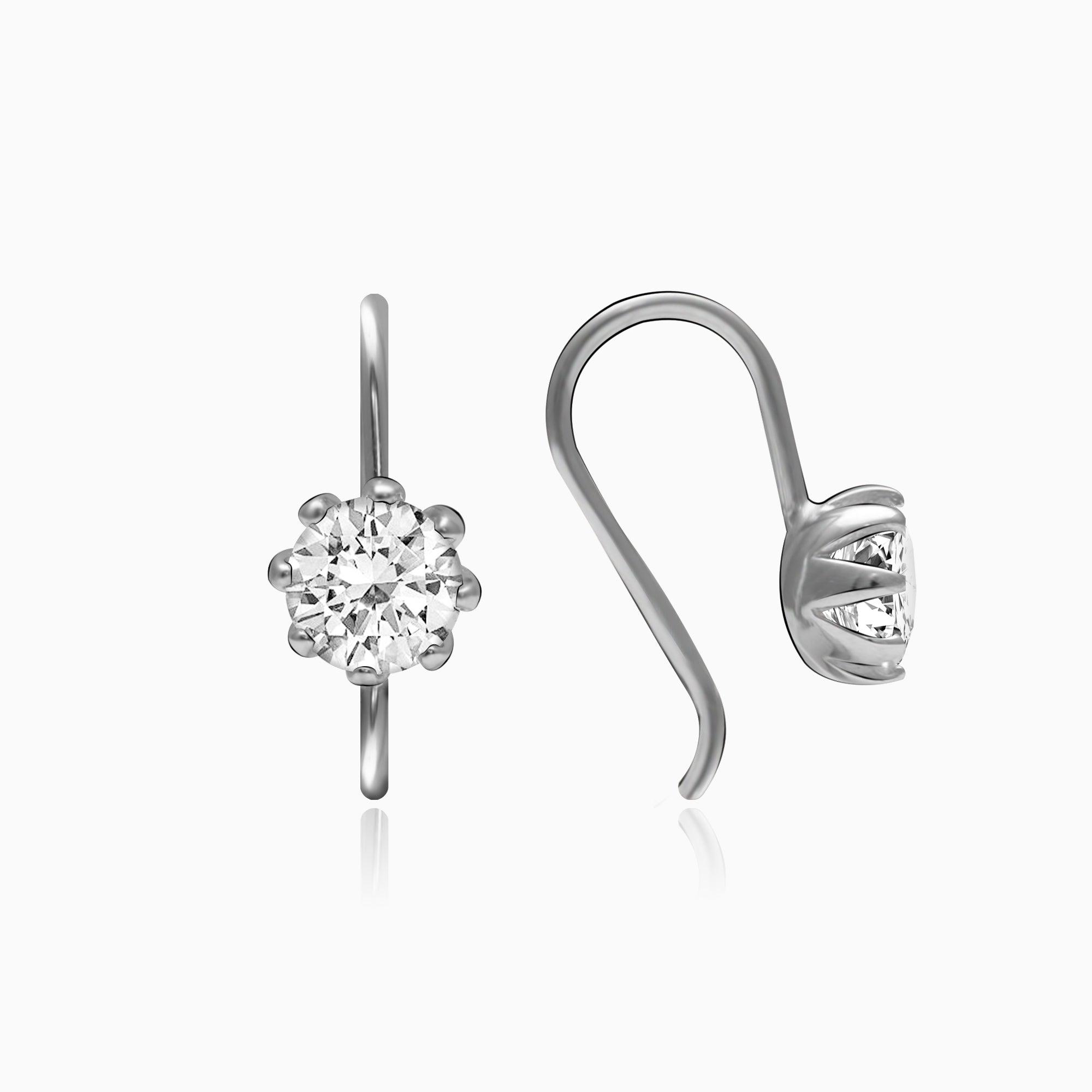 Simple Cubic Zirconia Stone Stud Earrings in Gold | Uncommon James