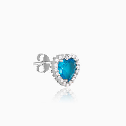 Silver Titanic Heart Of The Ocean Studs