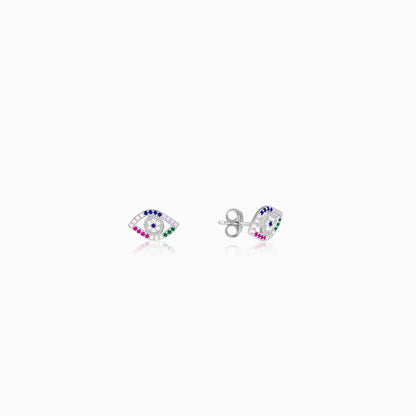 Silver Colour me in Love Studs