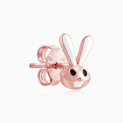 Rose Gold Cute Bunny Kids Earrings (4-12 yrs)