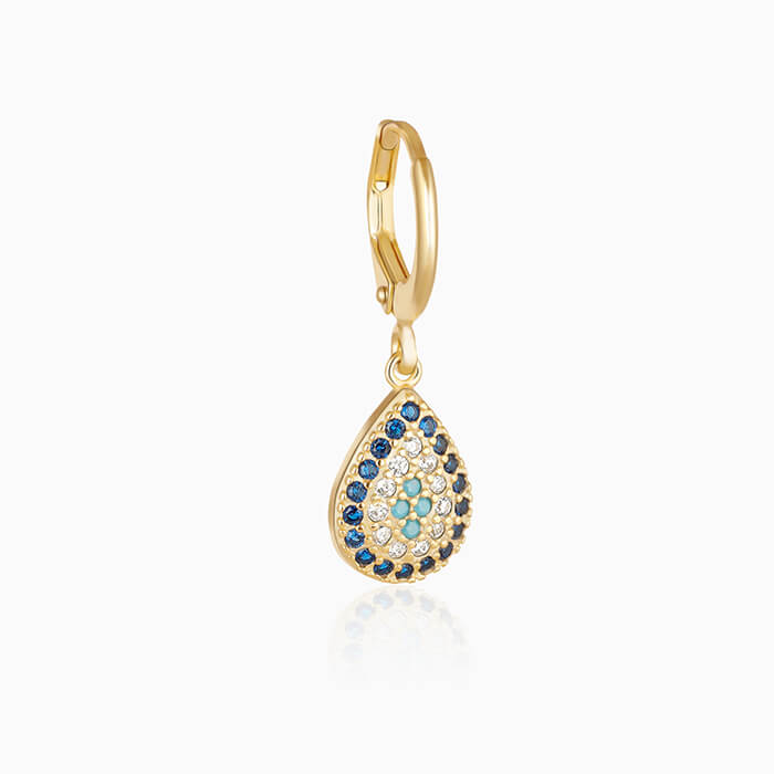 Buy Evil Eye Coin Small Drop Dangler Earrings Online – The Glocal Trunk