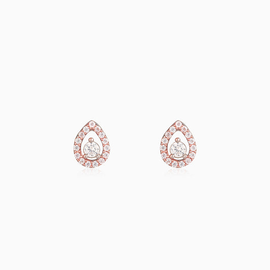 Rose Gold Drop Studs