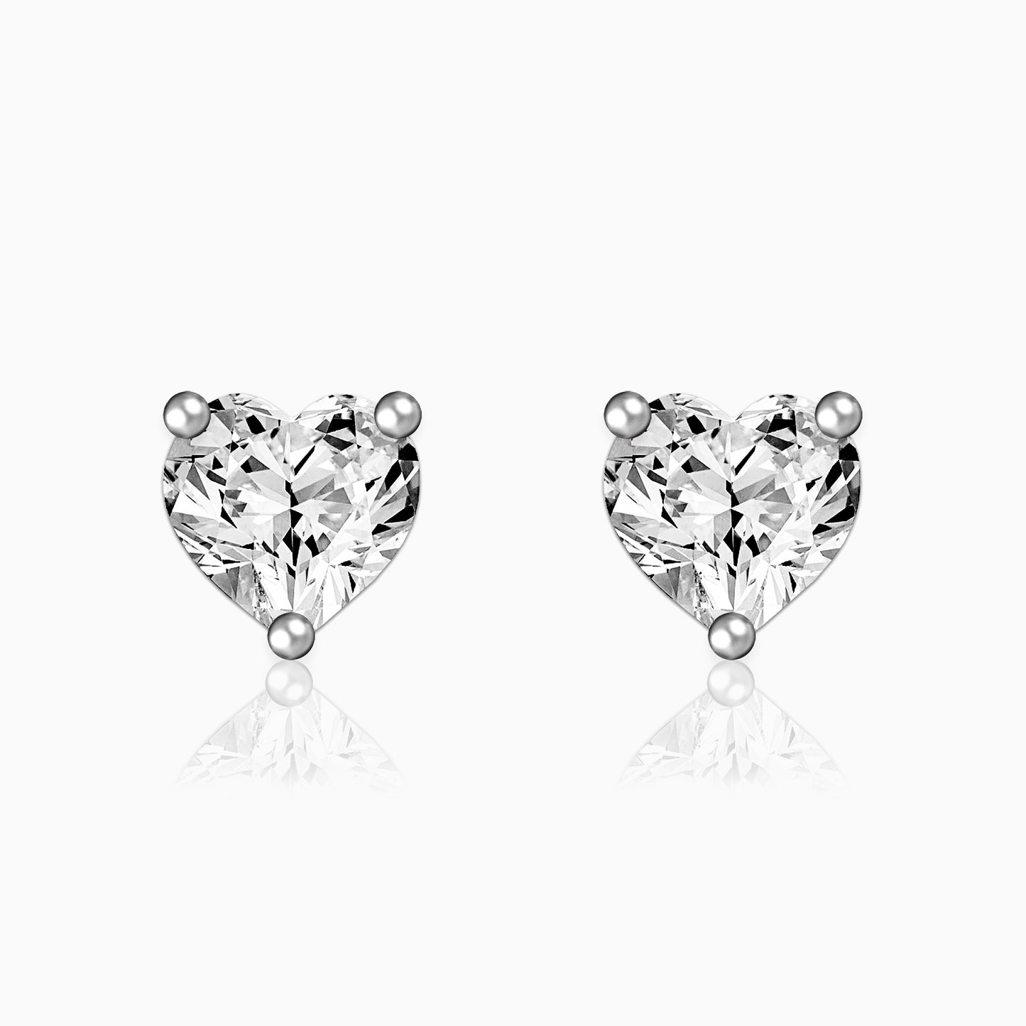 Silver Deer Solitaire Heart Set