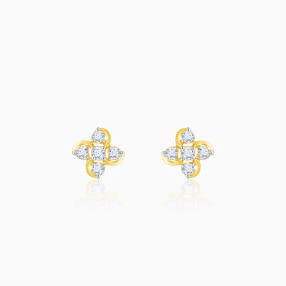 Gold Floral Dream Diamond Earrings