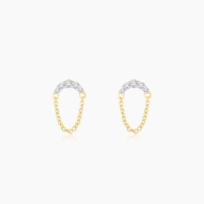 Gold Chained Charisma Diamond Earrings