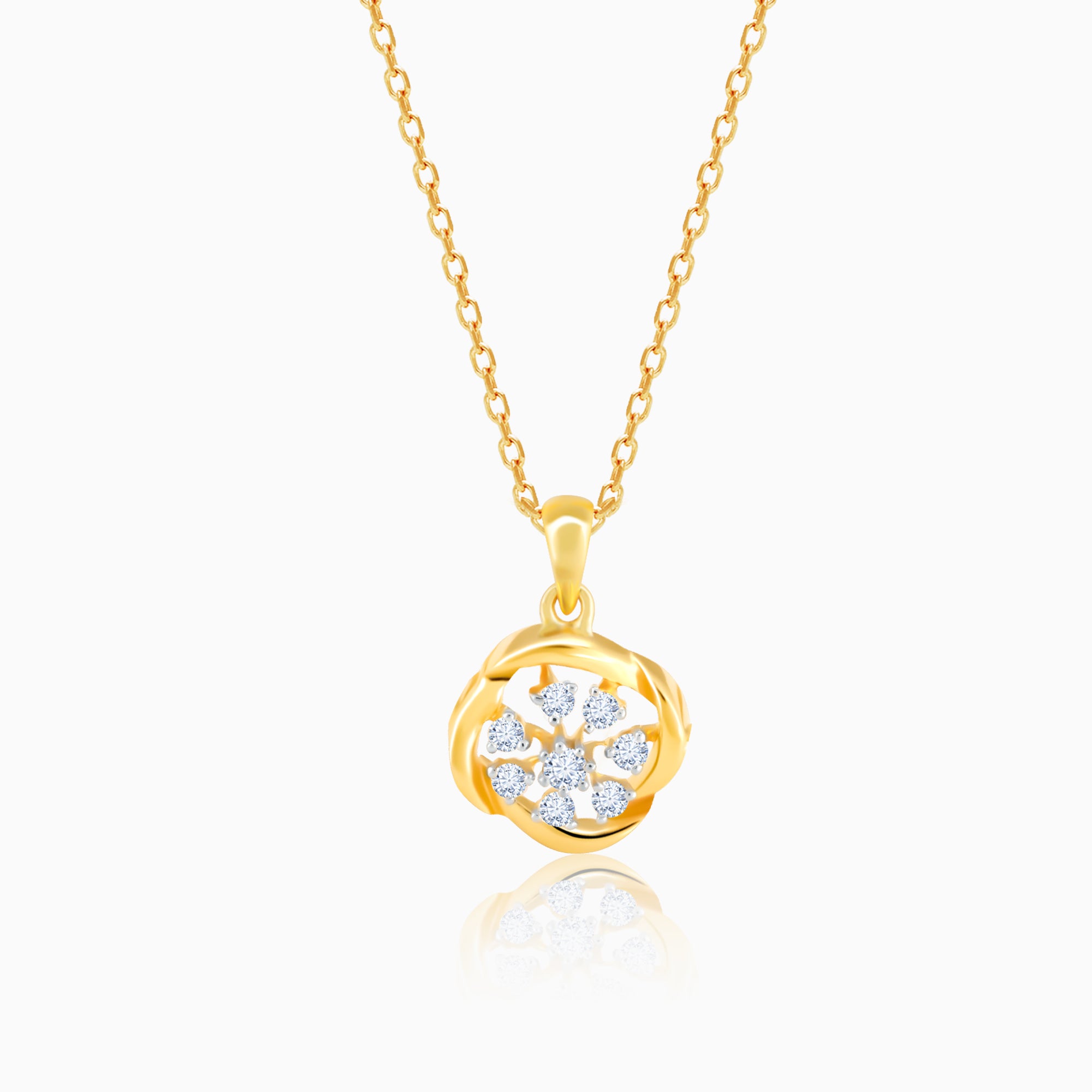 0.70ct Diamond Pendant Necklace F-VS2 14k Yellow Gold Chain Floating Diamond  - Etsy Finland