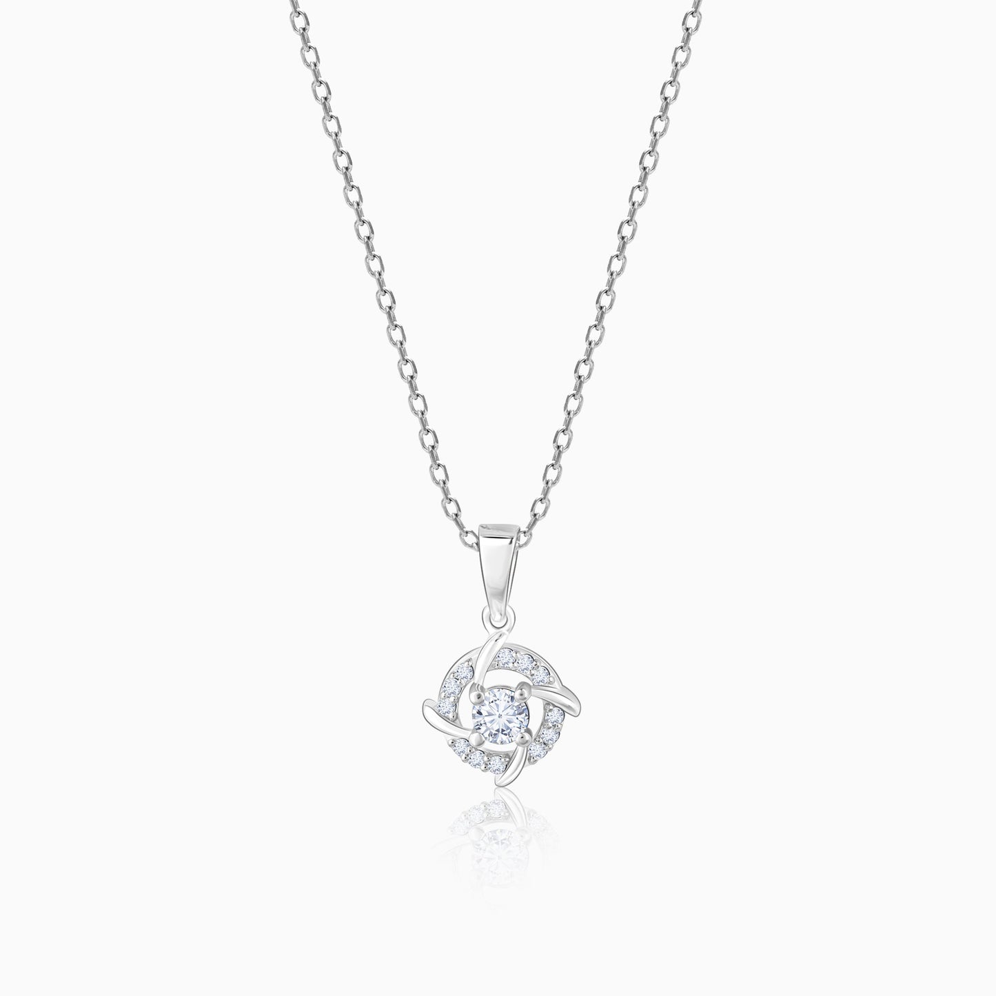 White Gold Gilded Majestic Diamond Pendant