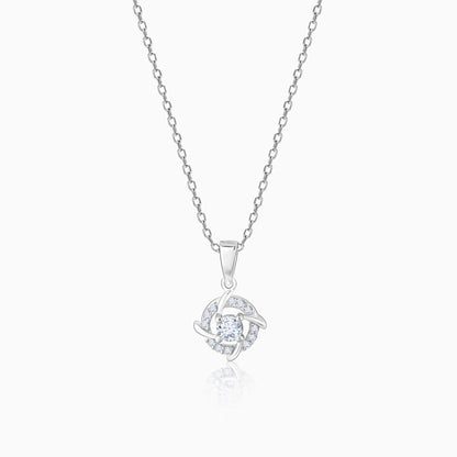 White Gold Gilded Majestic Diamond Pendant