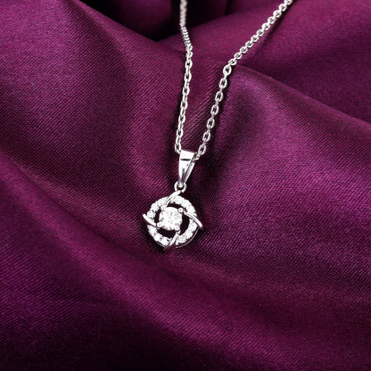 White Gold Gilded Majestic Diamond Pendant