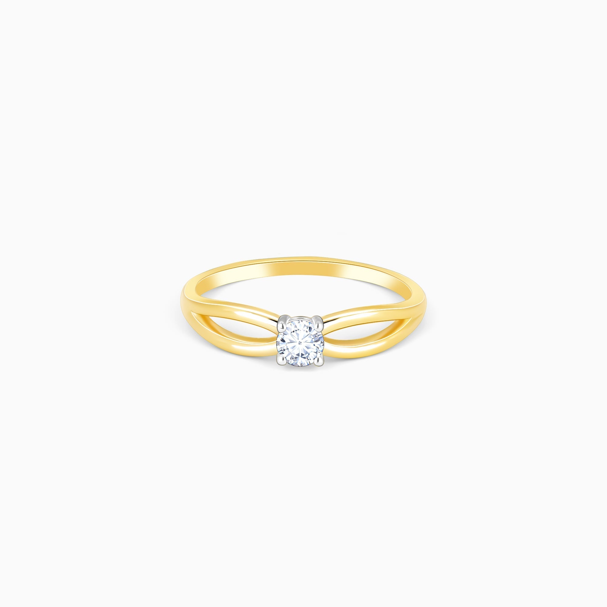 Solitaire Diamond Engagement Ring - Parisian - 1 Carat 1.00ct Round Cut in  14K Yellow Gold | Brillianteers