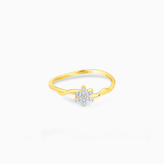 Gold Jasmine In Bloom Diamond Ring