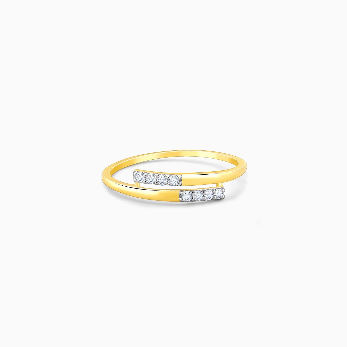 Gold Intertwined Diamond Ring