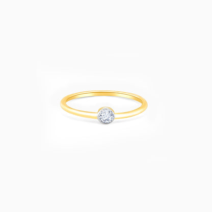 Gold Graceful Solitaire Diamond Ring