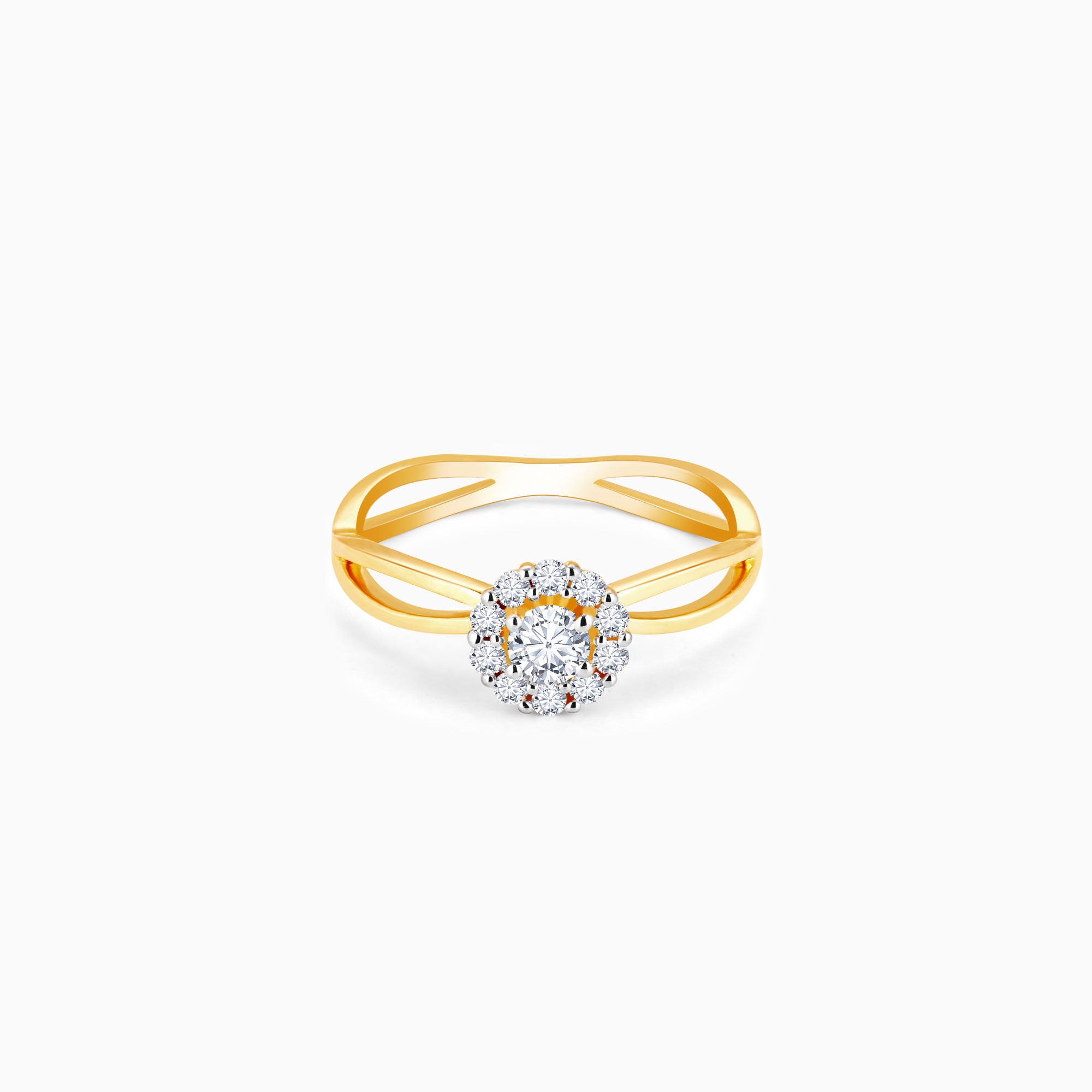 Handmade 22k Gold & Enamel Solitaire Diamond Bridal Wedding Engagement Ring  - A&V Pawn
