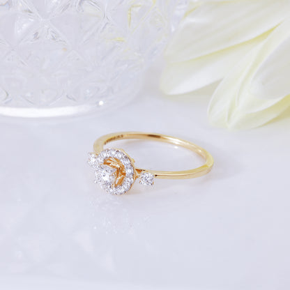 Gold Shine Bright Diamond Ring