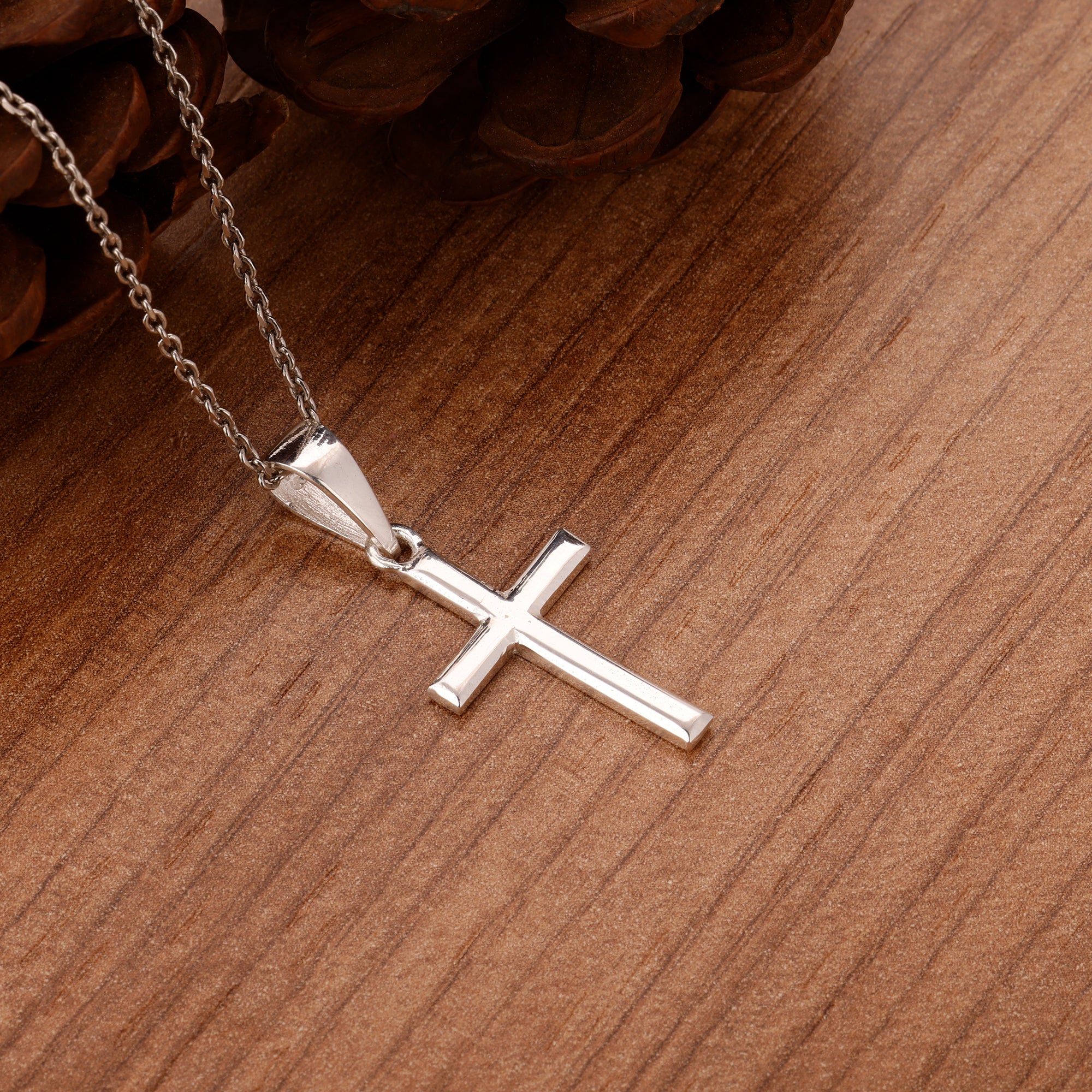 Strong in Faith Men's Cross Pendant Necklace