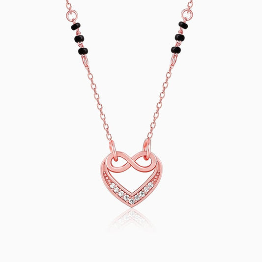 Rose Gold Infinite Love In Heart Mangalsutra