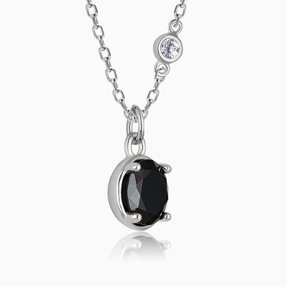 Silver Black Pearl Necklace