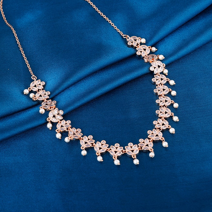 Rose gold jewellery necklace store