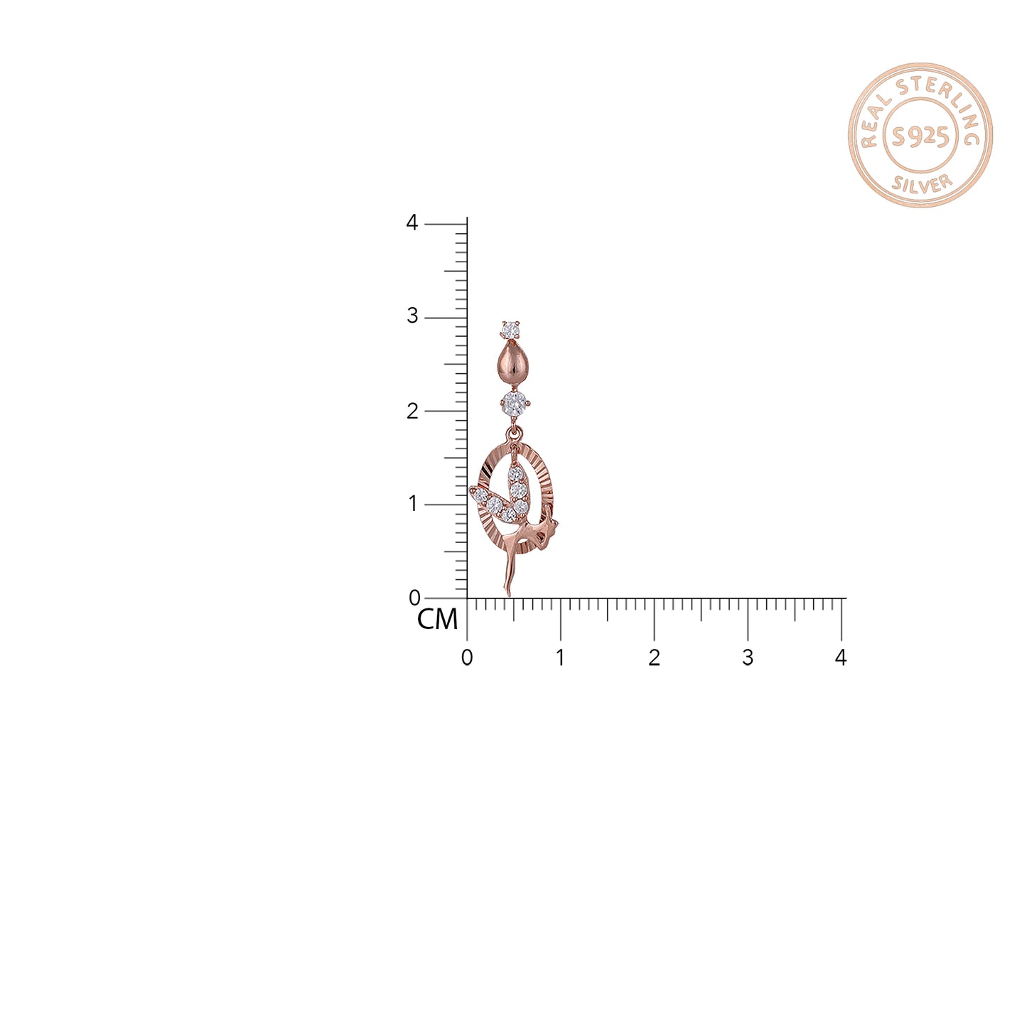 Rose Gold Zircon Fairy Set with Link Chain