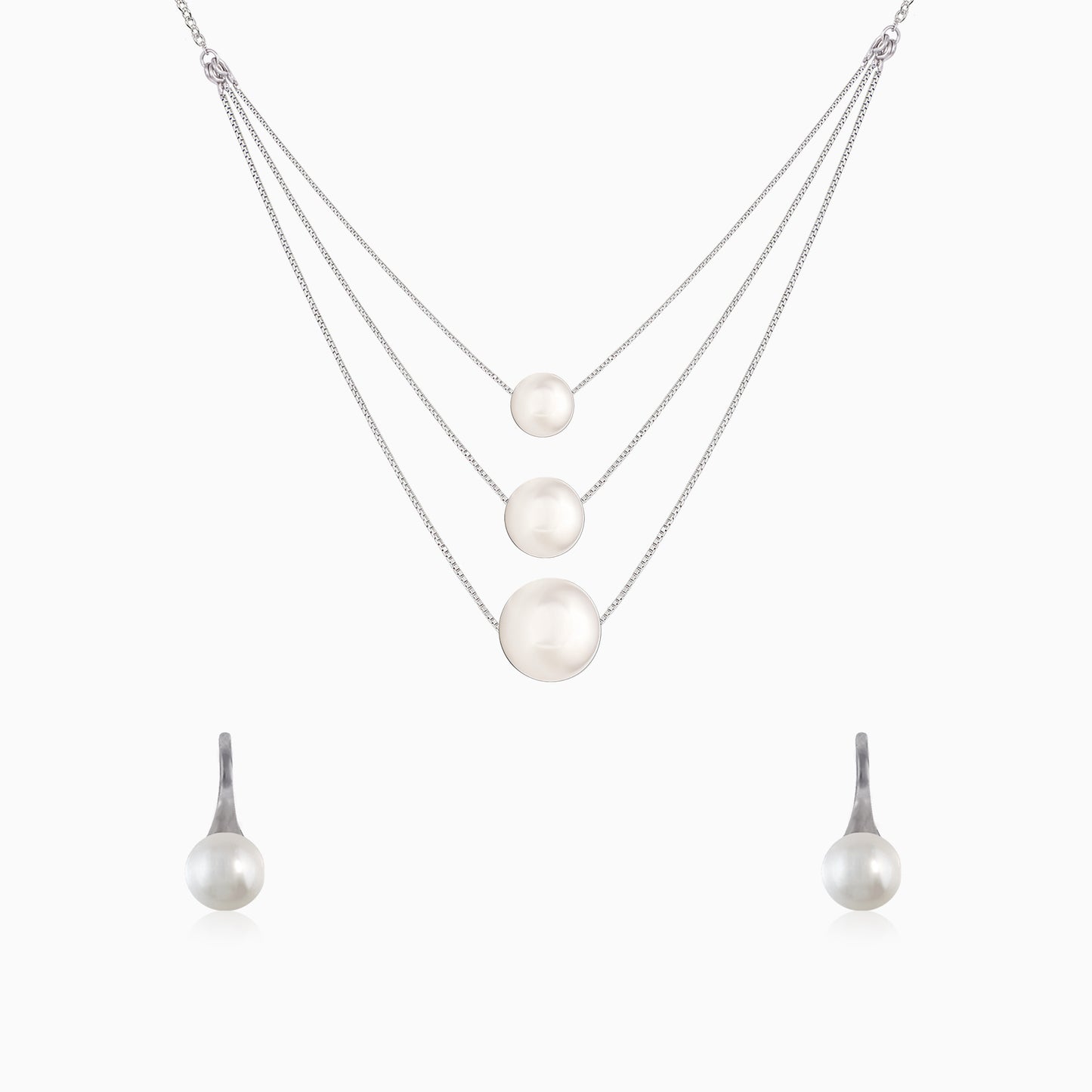 Silver Moontide Pearl Set