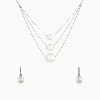 Silver Moontide Pearl Set