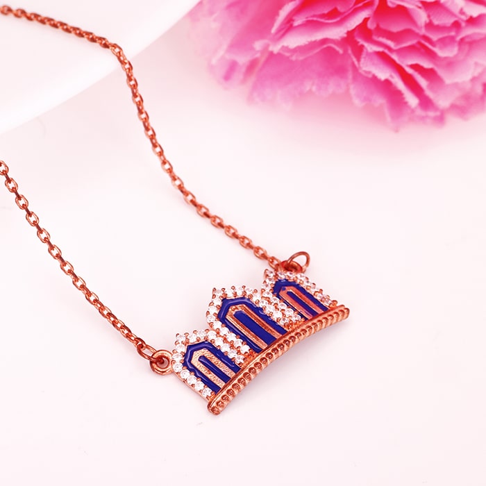 Rose Gold Gates to Taj Necklace