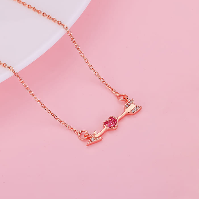 Rose gold sale arrow necklace