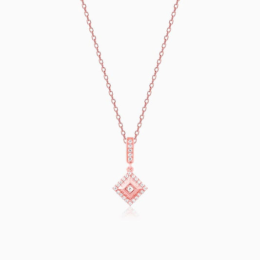 Rose Gold Gorgeous Signature Pendant with Link Chain