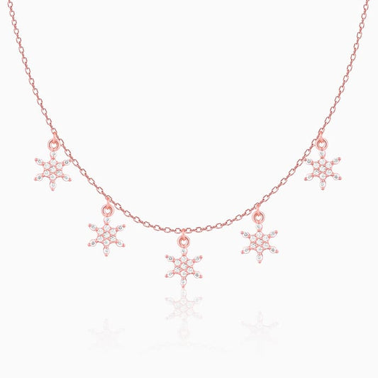 Rose Gold Frost Charm Necklace