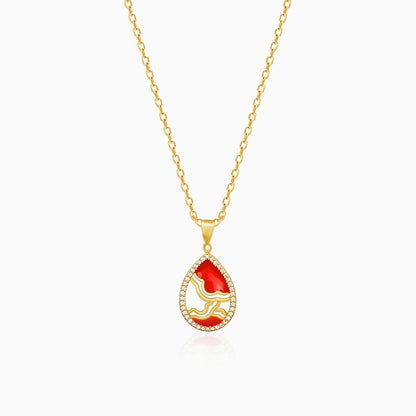 Golden Royal Heritage Pendant with Link Chain