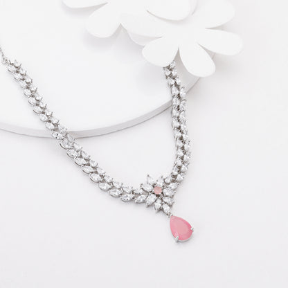 Silver Garland Of Flowers Necklace