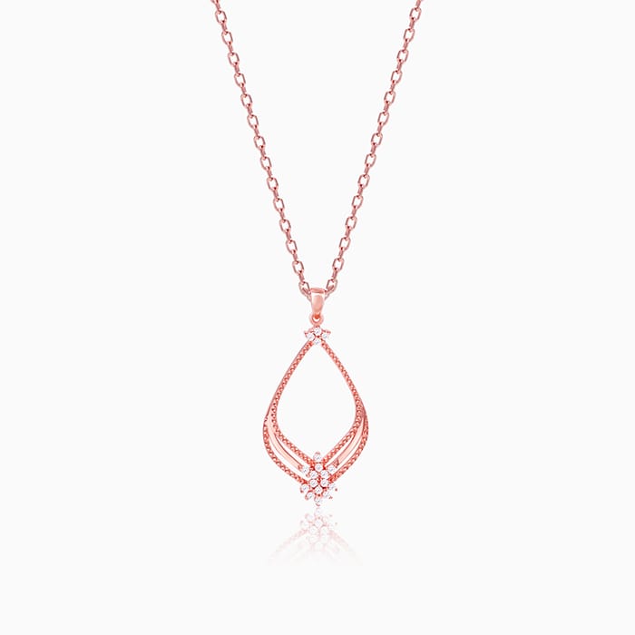 Rose Gold Princess Pendant With Link Chain