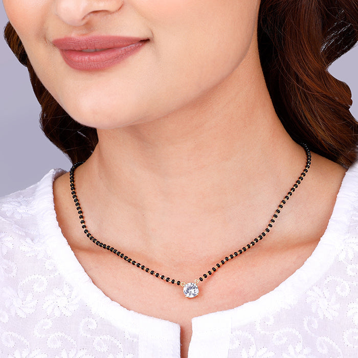 Golden Classic Solitaire Mangalsutra