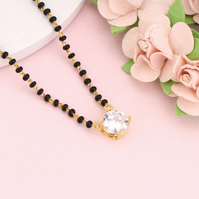 Golden Classic Solitaire Mangalsutra