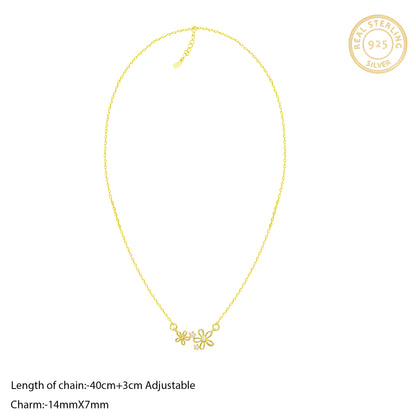 Golden Shimmer Bloom Necklace