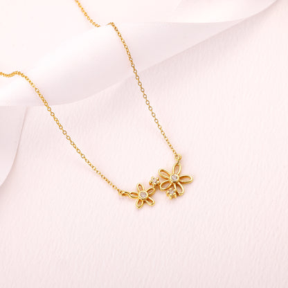 Golden Shimmer Bloom Necklace