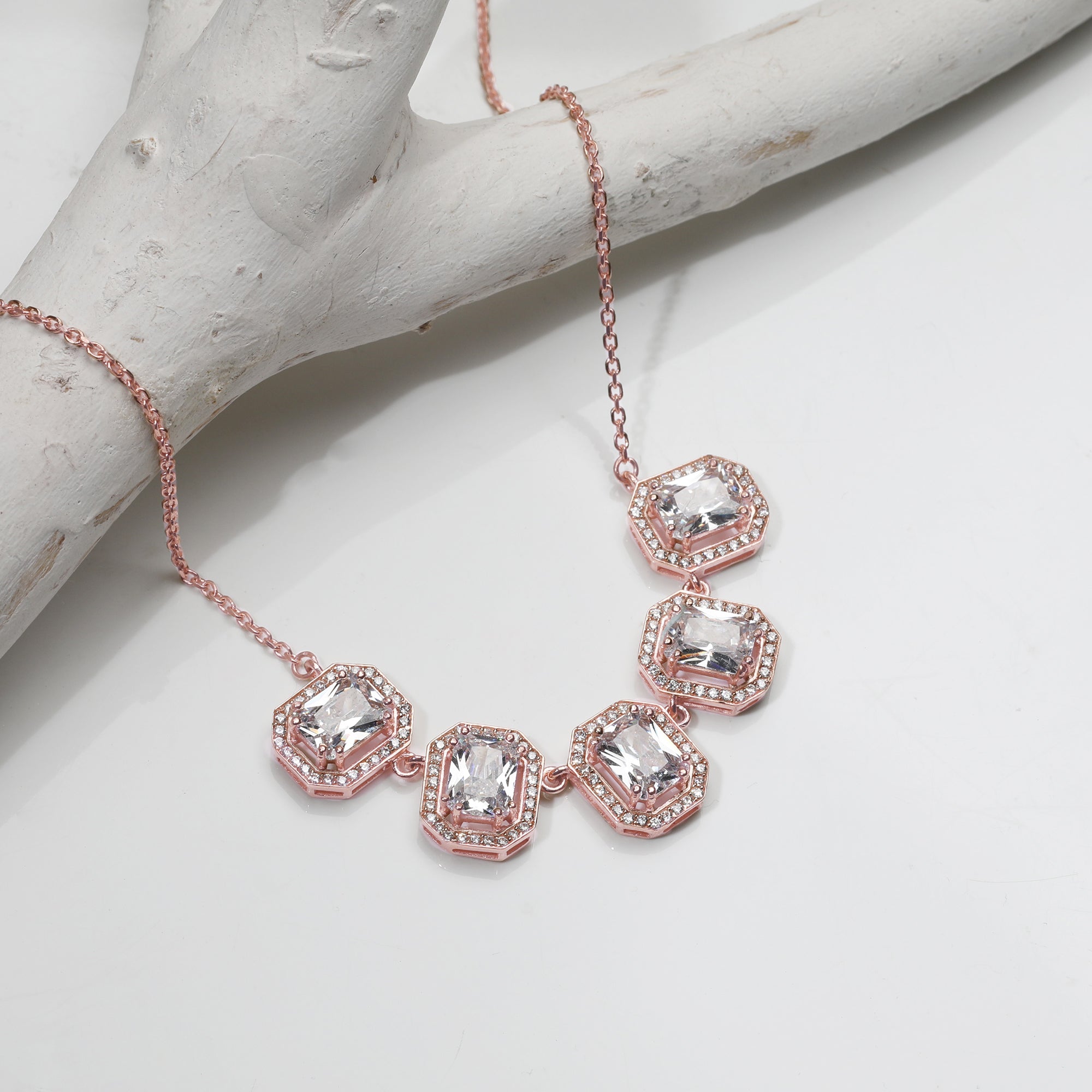Vai Ra - Mia Baguette Necklace- Moissanite Diamond Pendant