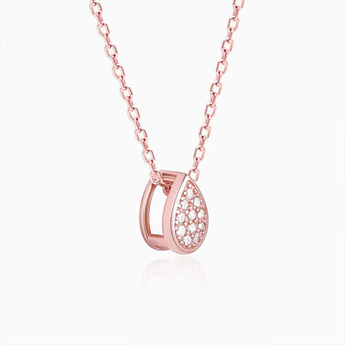 Rose Gold Studded Swayer Necklace