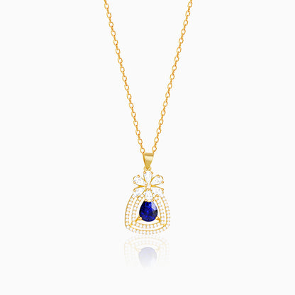 Golden Forever In Blue Pendant With Link Chain