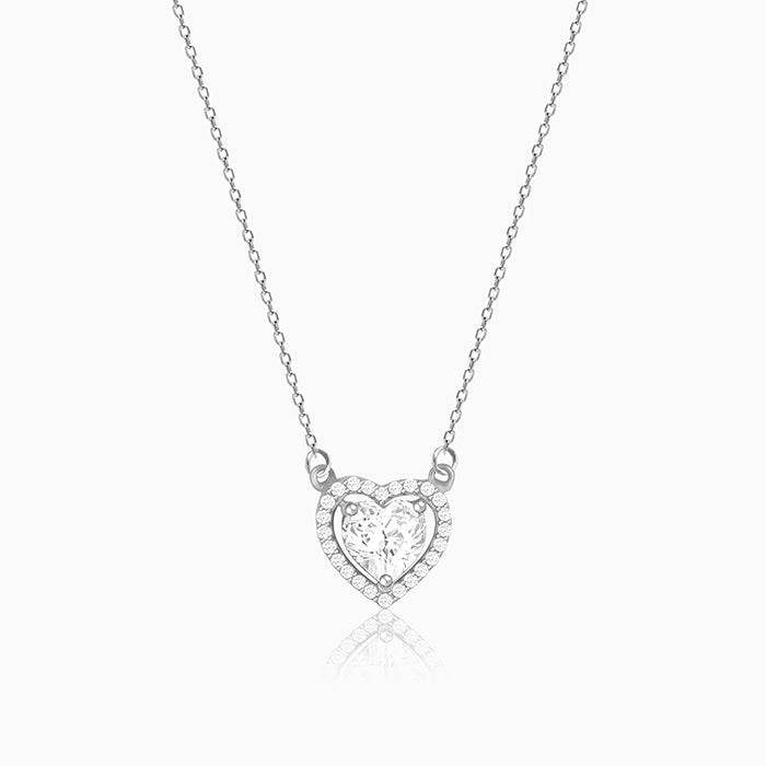 Silver Fall in Love Necklace