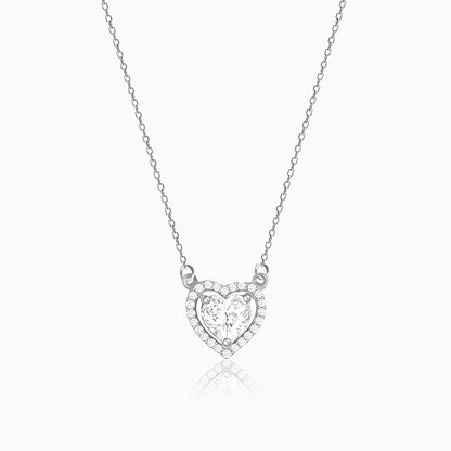 Silver Fall in Love Necklace