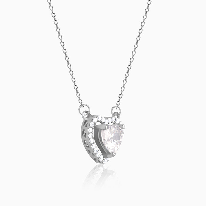 Silver Fall in Love Necklace