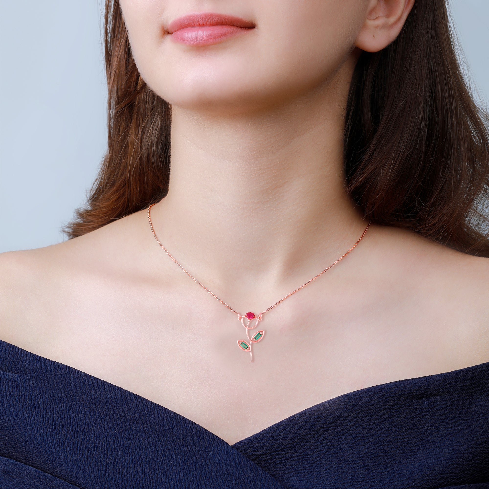 Unique rose gold on sale necklace