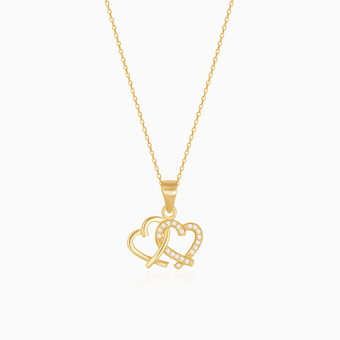 Golden Bonding Hearts Pendant With Link Chain – GIVA Jewellery