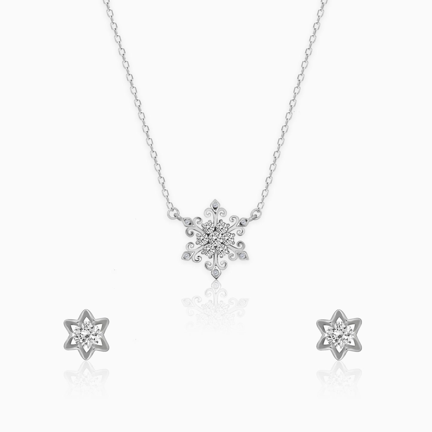 Silver Snowflake Set